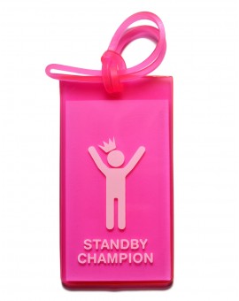 F1 Rubber Tag Standby Champion Pink