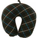 NECK PILLOW CHARCOAL PLAID