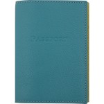 LEATHER PASSPORT COVER TURQ