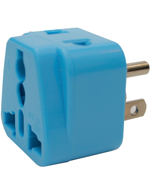 Blue Adapter - North/South & Central America Grounded