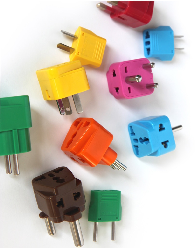 Pink Adapter - India & Middle East Grounded