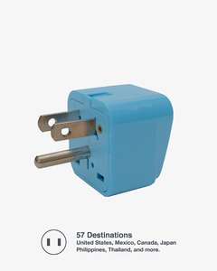 Blue Adapter - North/South & Central America Grounded