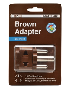 Brown Adapter - South Africa & India Grounded