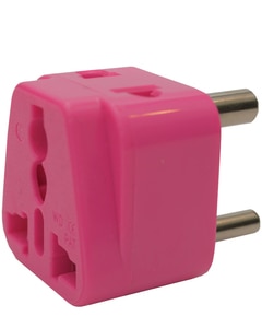 Pink Adapter - India & Middle East Grounded